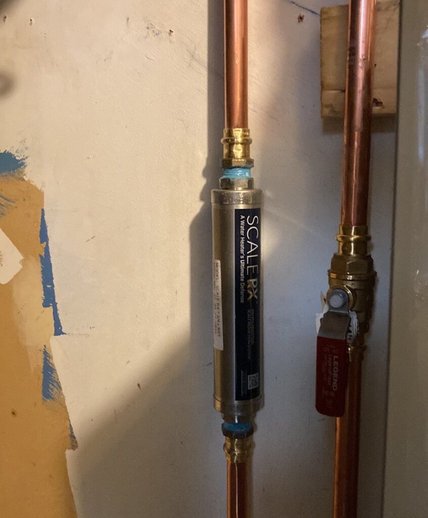 copper pipes for a tankless water heater