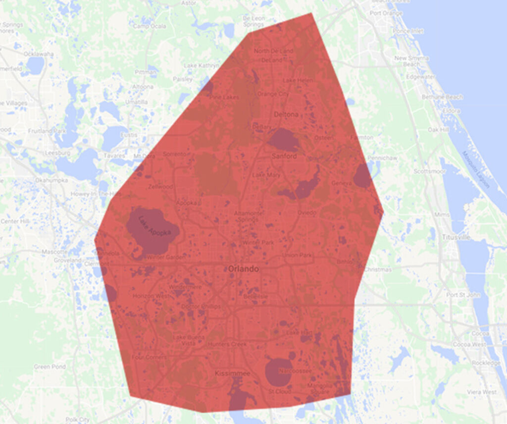 Orlando Service Area Map